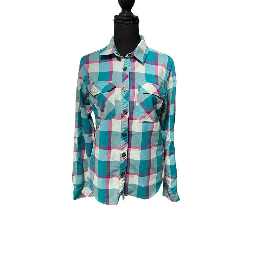 Sombrio Women’s Plaid Silhouette Riding Shirt/Top size Large